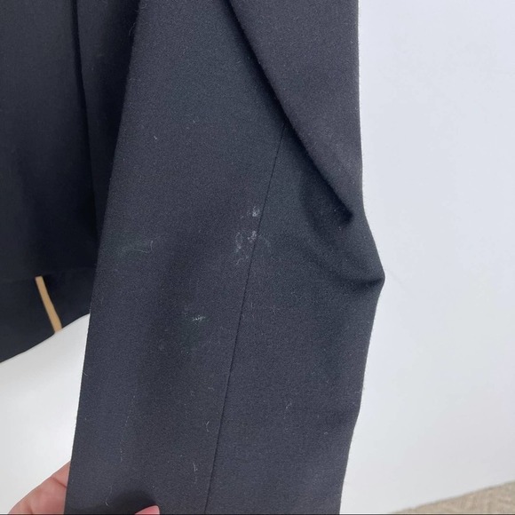 Michael Michael Kors Black Asymmetric Hem Zipper Blazer Size 6 - Picture 10 of 12